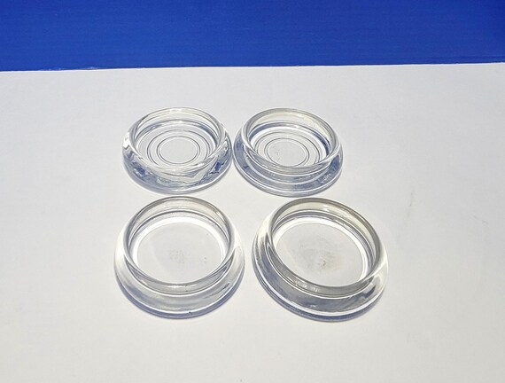 Vintage Glass Furniture Coasters Lot of 4