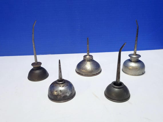 Vintage Miniature Oil Cans Large Lot of 5