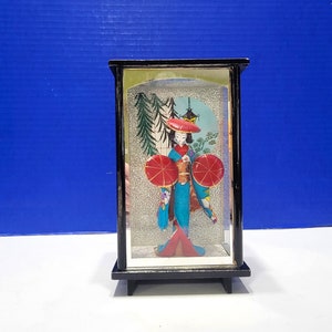 Vintage OMC Japan Geisha Doll in Display Box