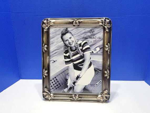 Vintage Loui Michel Cie Standing Silver Metal Picture Frame 8x10