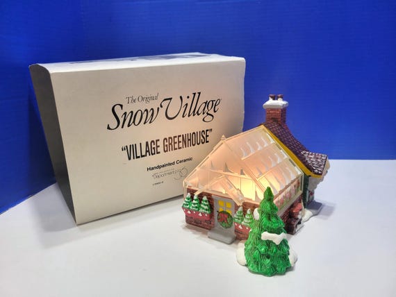 Vintage Department 56 Snow Village Lighted Greenhouse in Box
