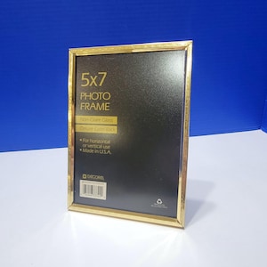 Vintage Brass Standing Picture Frame 5 x 7