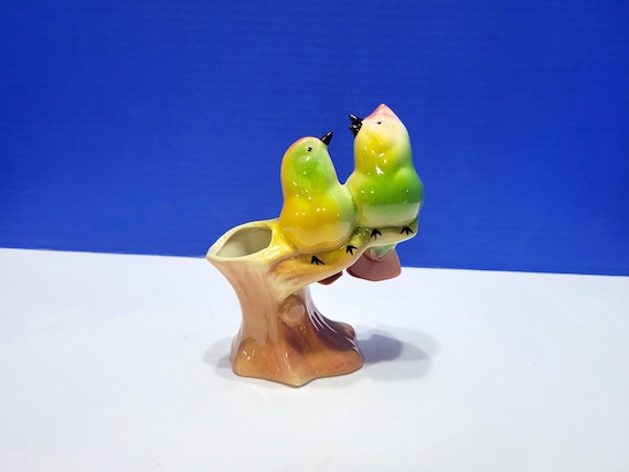 Vintage Royal Copley Love Bird Bud Vase