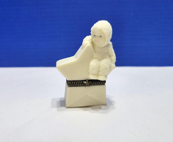 Vintage Department 56 Snow Babies Super Star Hinged Trinket Box