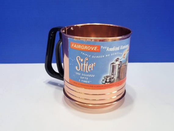 Vintage Fairgrove Pink Aluminum Flour Sifter