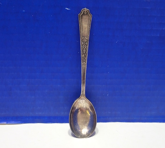 1847 Rogers Silverplate Spoon Ornate Filigree Handle