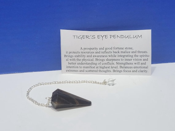 Vintage Tiger's Eye Pendulum for Dowsing