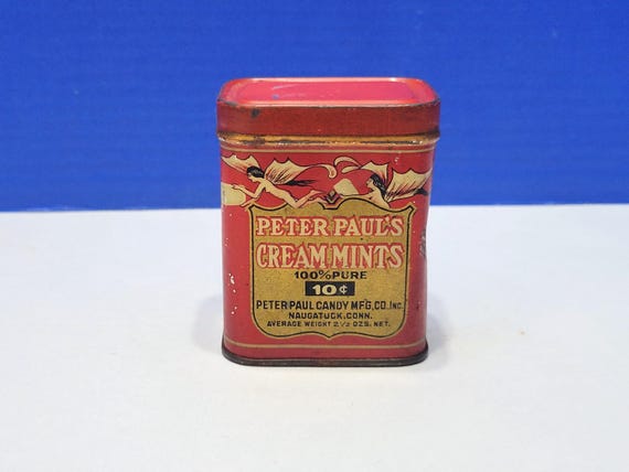 Vintage Peter Paul's Cream Mints Red Tin