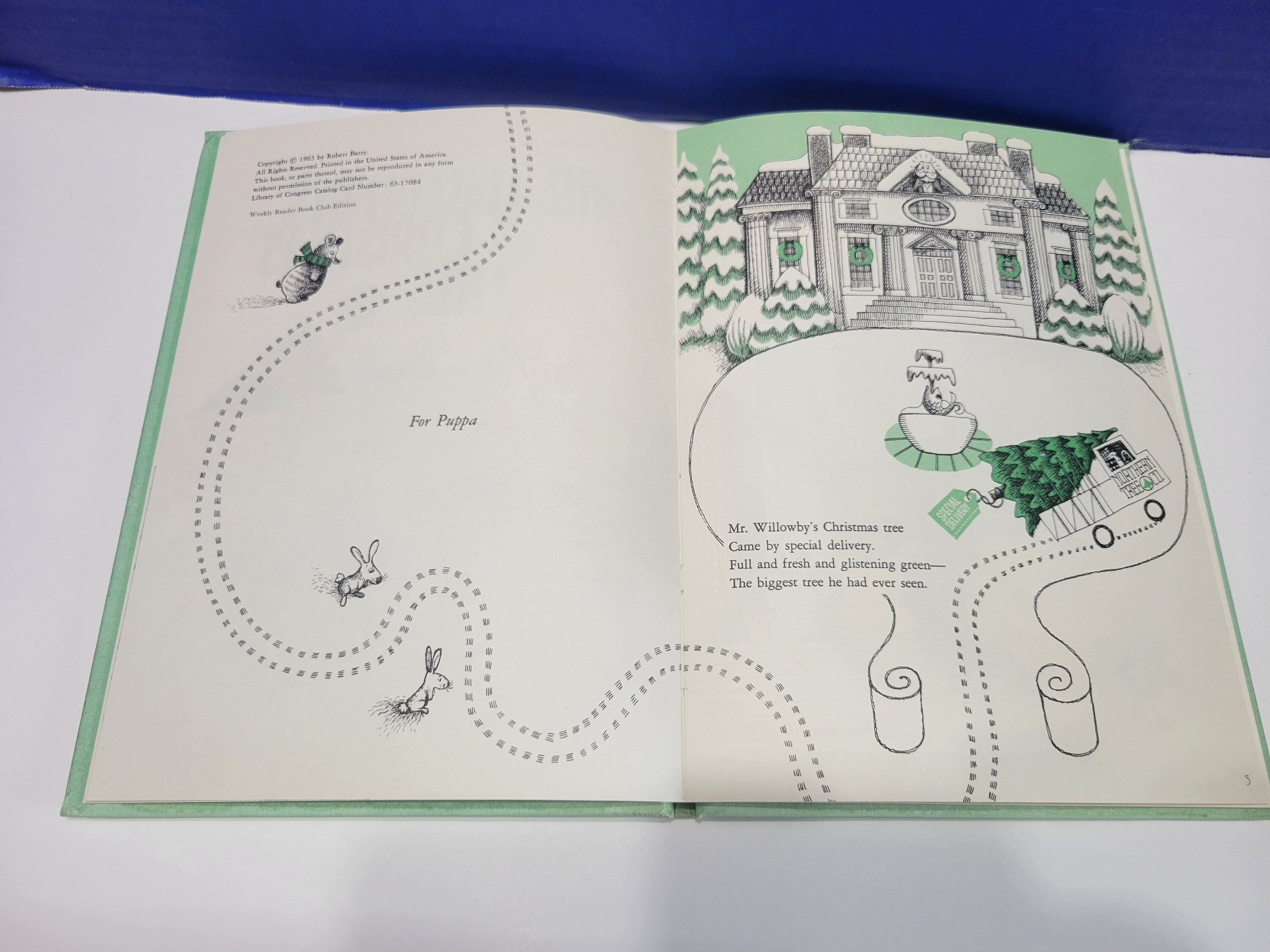 1963 Vintage Mr Willowby's Christmas Tree Hardcover Children's Book