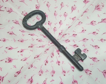 Large Vintage Iron Skeleton Key Trunk Key Rustic Decor