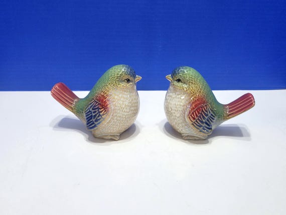 Vintage Tii Collections Glazed Ceramic Chubby Birds