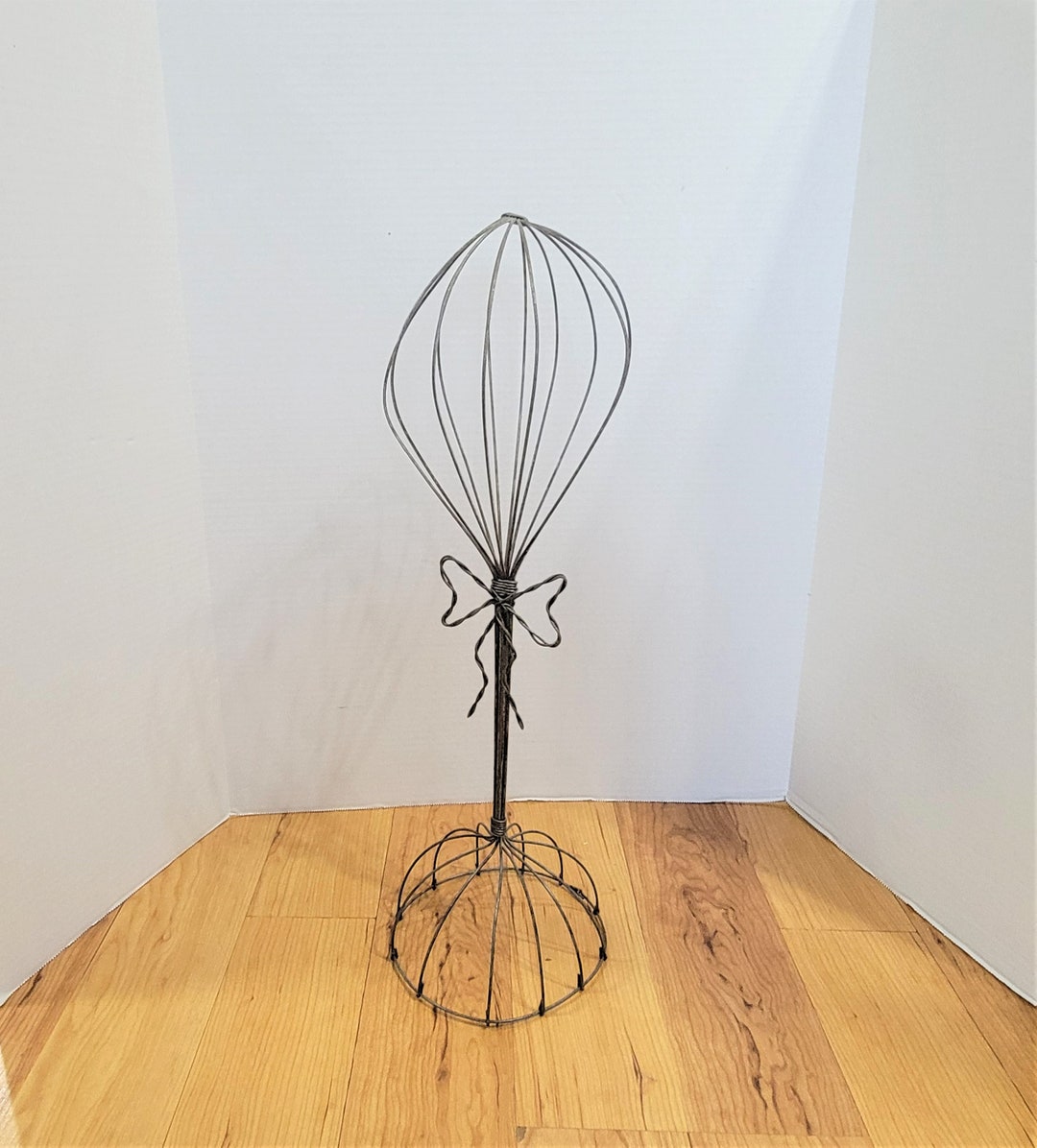 Vintage Black Wire Hat Stand With Bow Etsy