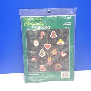 Bucilla Jeweled Ornaments Felt Sequin Kit Tiny Treasures