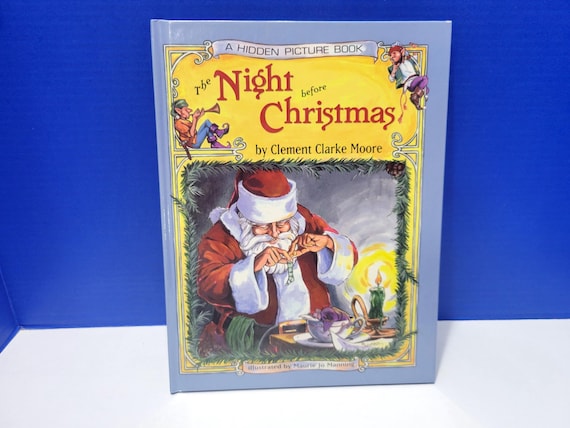 1992 Vintage The Night Before Christmas Hidden Picture Book
