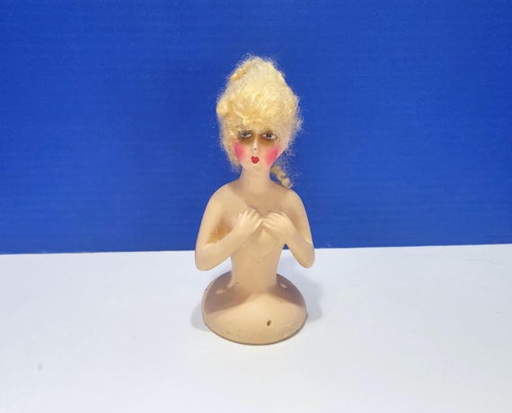 Antique 1925 Chakware Budoir Half Doll Germany Blonde Hair