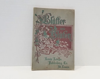 1935 Blätter und Blüten German Book Illustrated Paperback