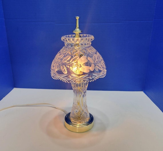 Vintage Kristal Zajecar Lead Crystal Budoir Table Lamp
