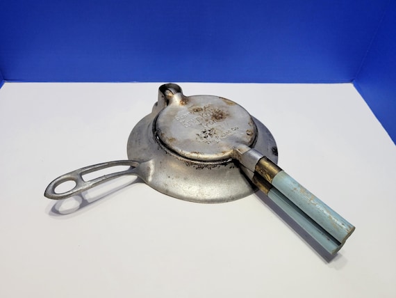 Vintage Blue Krumkake Iron Scandinavian Baking