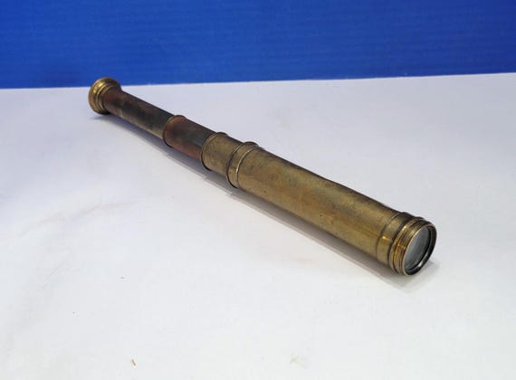 Vintage Brass Telescope Nautical Coastal Decor