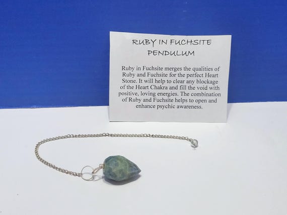 Vintage Ruby in Fuchsite Pendulum for Dowsing
