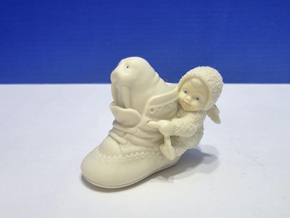 Vintage Department 56 Snowbabies Three, Four, No Room for One More Figurine