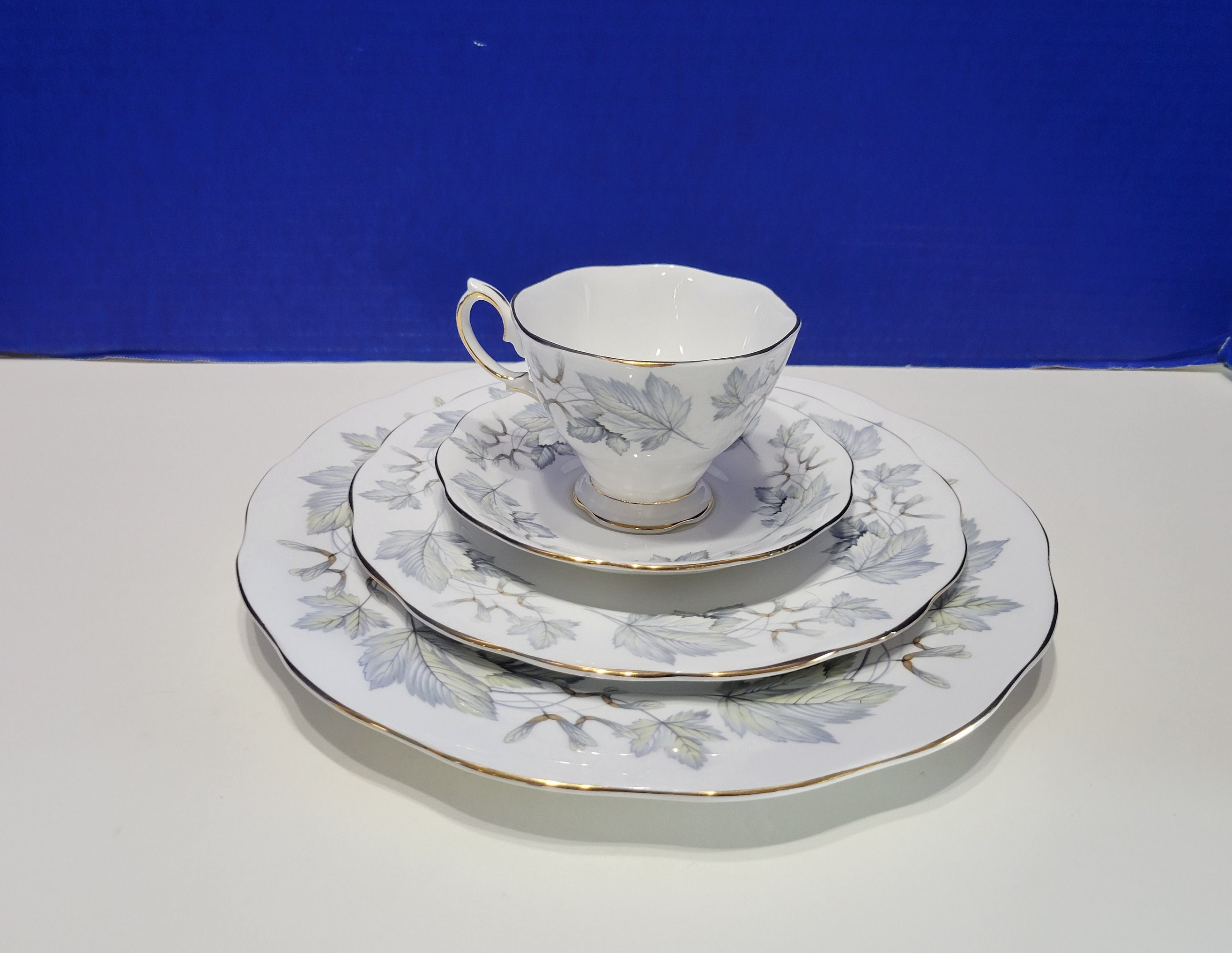 Vintage Royal Albert 4 Piece Tea Cup and Plates Set Silver Etsy