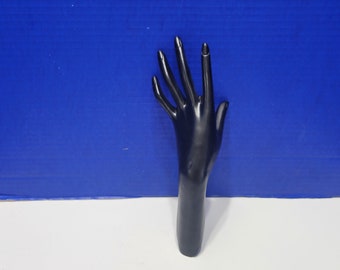 Vintage Black Resin Hand Jewelry Display Form