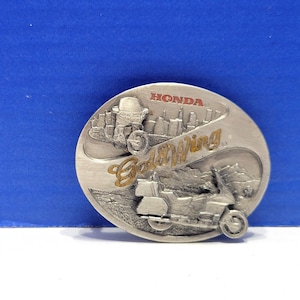 Vintage Metal Honda Goldwing Motorcycle Belt Buckle