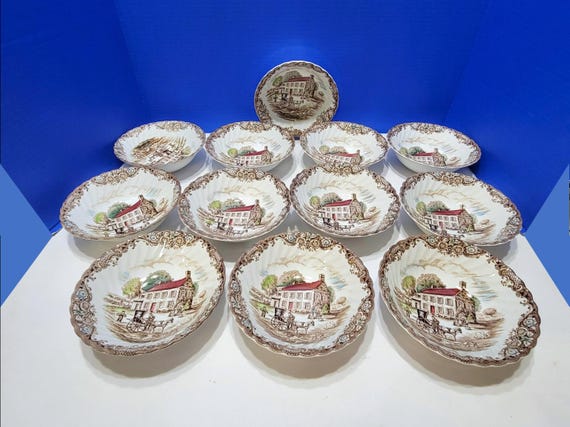 12 Vintage Heritage Hall Pennsylvania Fieldstone Soup Bowls 6"