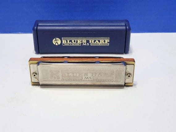Vintage Hohner Blues Harp Harmonica in Case