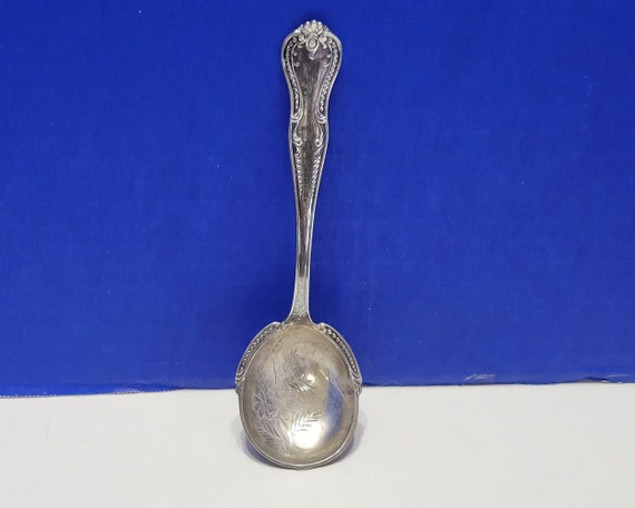 Vintage Norwegian Berry Dessert Spoon Engraved