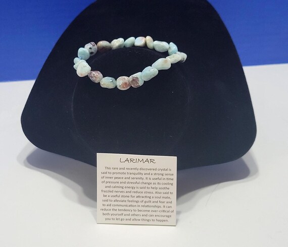 Vintage Natural Larimar Bracelet for Tranquility and Peace