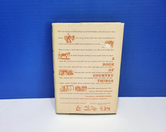 1965 A Book of Country Things Hardcover Nostalgic Book