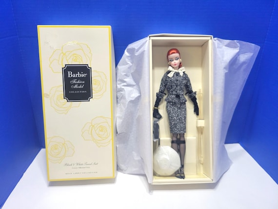 Barbie Fashion Model Collection Black and White Tweed Suit Silkstone Barbie NRFB