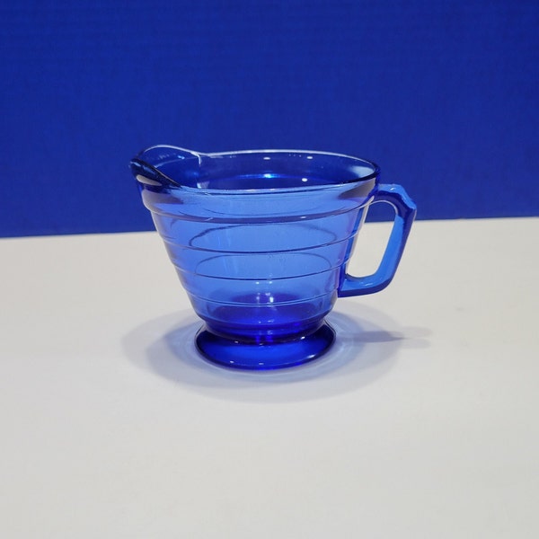 Blue Glass Creamer Etsy