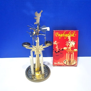 Vintage Spinning Angel Chimes in Box with Candles