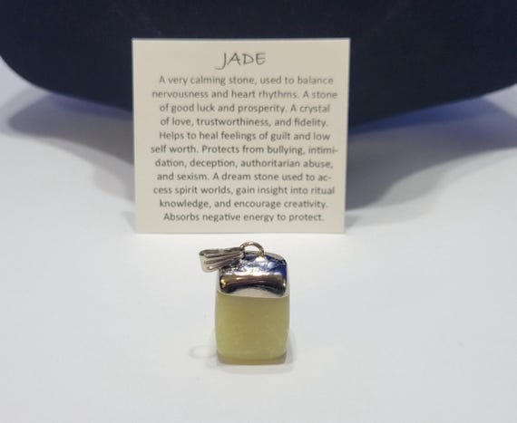 Vintage Natural Block of Jade Pendant for Good Luck