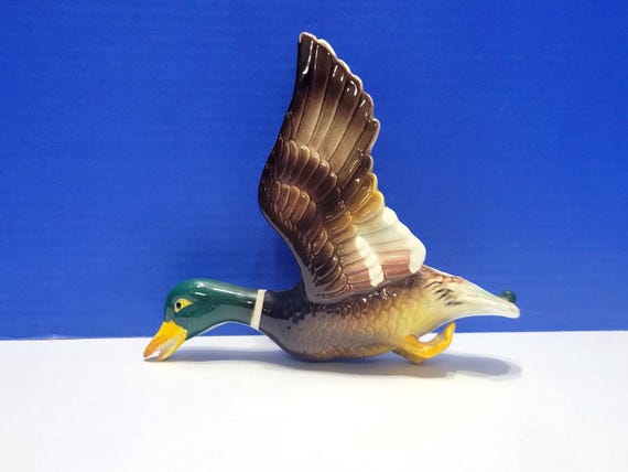 Vintage Enesco Mallard Duck Wall Hanging Planter