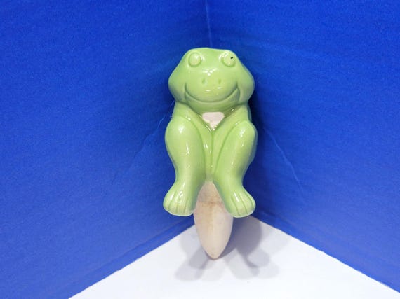 Vintage Friendly Frog Ceramic Plant Watering Spike