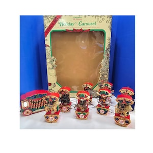 Vintage Mr. Christmas Musical Animated Holiday Carousel Works