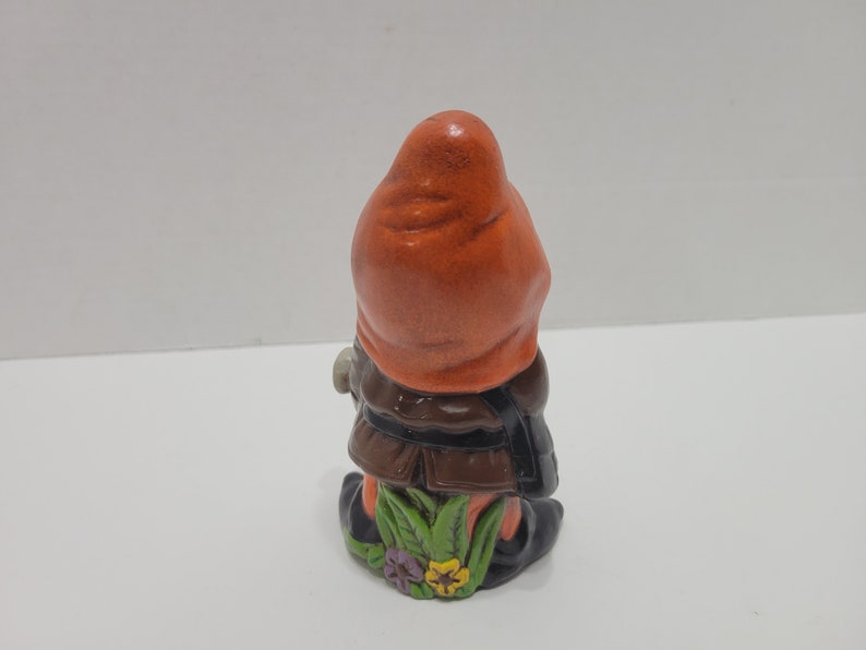 Vintage Ceramic Gnome Figurine With Watering Can Etsy