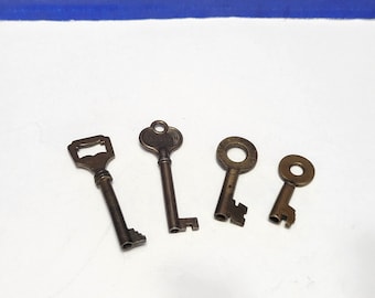 Juego de 100 llaves de esqueleto vintage grandes con estilo antiguo, juego  de llaves de bronce y latón estilo antiguo, llaves antiguas, llaves