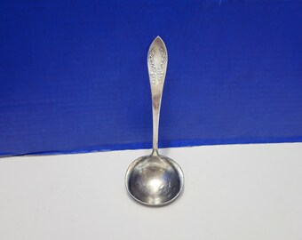 Antique Ornate Silverplate Ladle Rockford Laurel Wreath