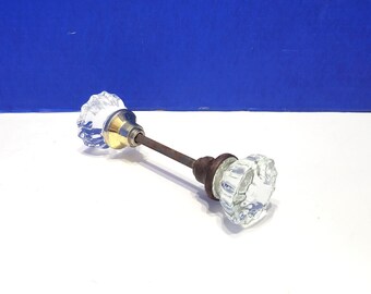 vintage Glass Door Knob Pair Petit bouton en verre