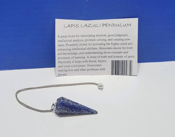 Vintage Blue Lapis Lazuli Pendulum for Dowsing