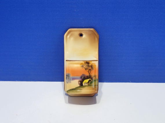 Vintage Nippon Wall Mount Matchstick Holder