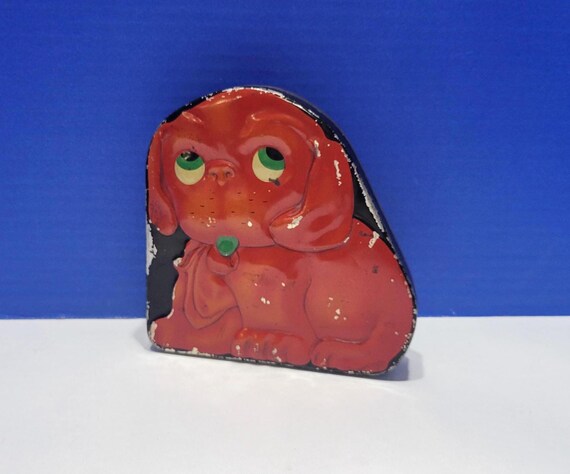 Antique Chloe Preston Dink Dog Red Candy Tin