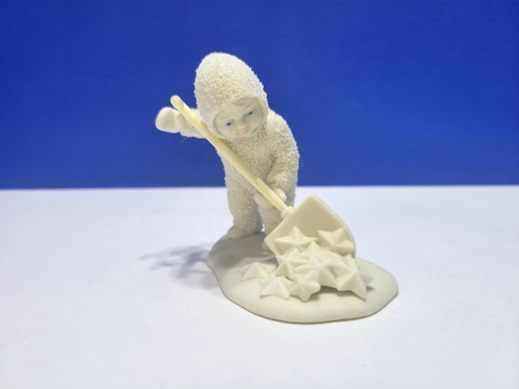 Vintage Department 56 Snowbabies So Much Work to Do Shoveling Stars Figurine