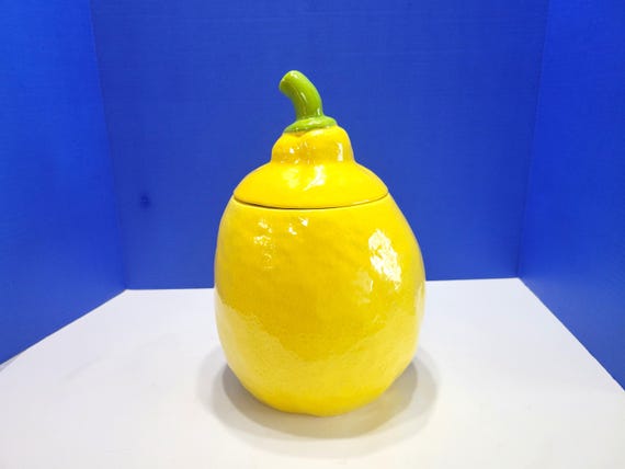 Vintage Large Yellow Lemon Cookie Jar