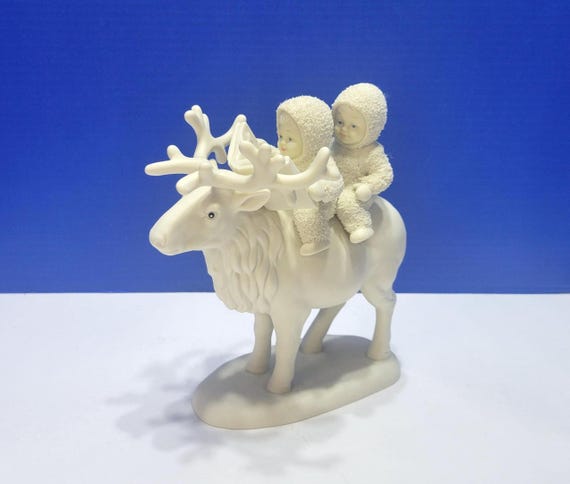 Vintage Department 56 Snowbabies A Journey for Two by Caribou Large Figurine